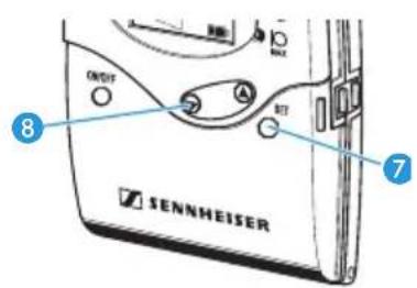 ON/OFF A B 7 8 SENNHEISER