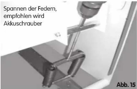 Dr. Kern Sunray - Rechtsdrehung bedeutet Federn stärker spannen, Linksdrehung bedeutet Federn entspannen. - 1
