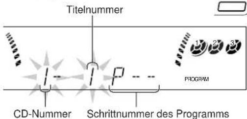 Titelnummer CD-Nummer Schrittnummer des Programms PROGRAM