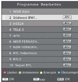 Tevion LCD TV 2411 - Sender verschieben - 1