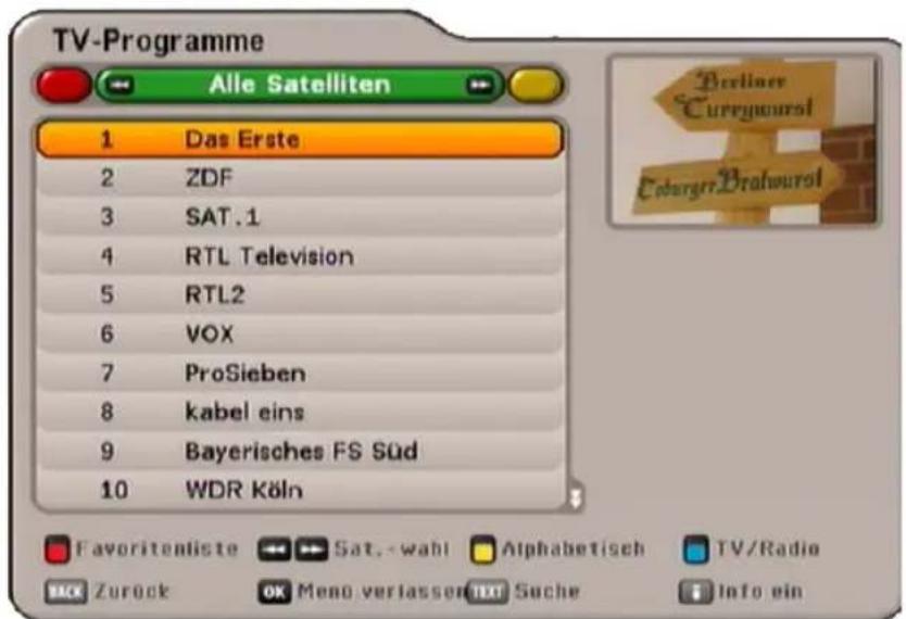 KATHREIN UFS SW - PROGRAMM-LISTE - TV/RADIO - 1