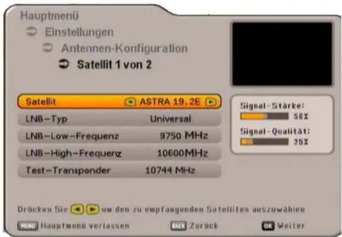 KATHREIN UFS SW - Satelliten konfi gurieren - 1