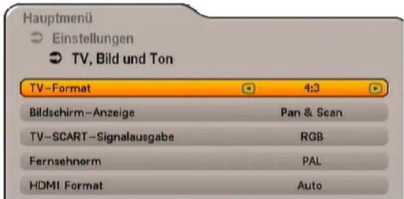 KATHREIN UFS SW - TV-EINSTELLUNGEN (TV, BILD UND TON) - 1