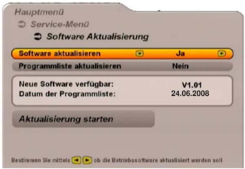 KATHREIN UFS SW - SERVICE-MENÜ - 1