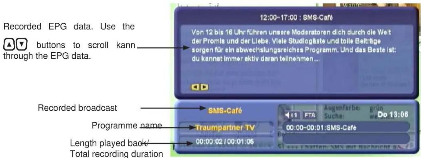 KATHREIN UFS 822SW - RECORDING LIST - 1