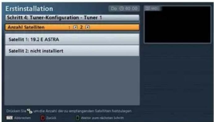 KATHREIN UFS 923 - Satellit und Position: - 2
