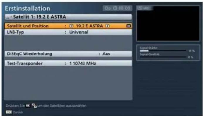 KATHREIN UFS 923 - Satellit und Position: - 3