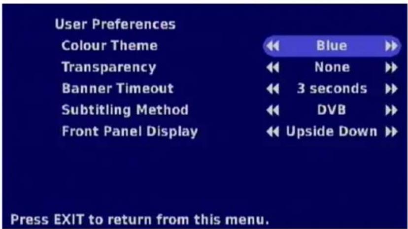 KATHREIN UFT 671 - USER PREFERENCES - 1