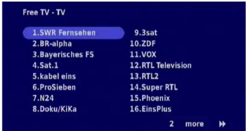 KATHREIN UFT 671 - CHANNEL SELECTION FROM CHANNEL LIST - 1