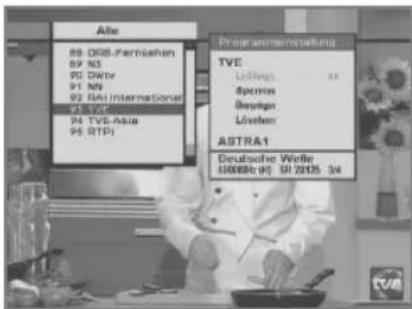 HUMAX NA-FOX - So ändern Sie die Einstellungen eines Programms - 1