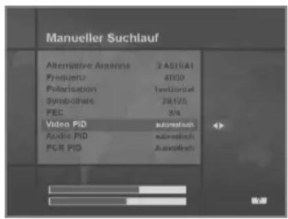 HUMAX NA-FOX - • Video PID/Audio PID/PCR PID - 1