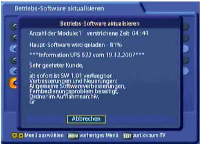 KATHREIN UFS 822si - SOFTWARE- UND PROGRAMM-LISTEN-UPDATE - 2