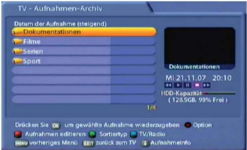 KATHREIN UFS 822si - ORDNER-ANSICHT - 1