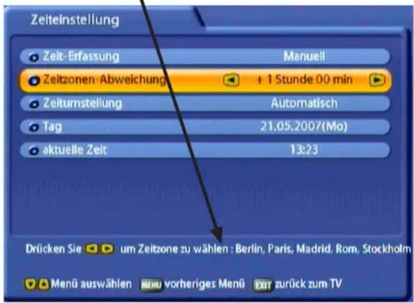 KATHREIN UFS 822si - ZEITZONEN-ABWEICHUNG - 1