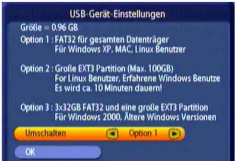 KATHREIN UFS 822si - USB-GERÄT-EINSTELLUNGEN - 2