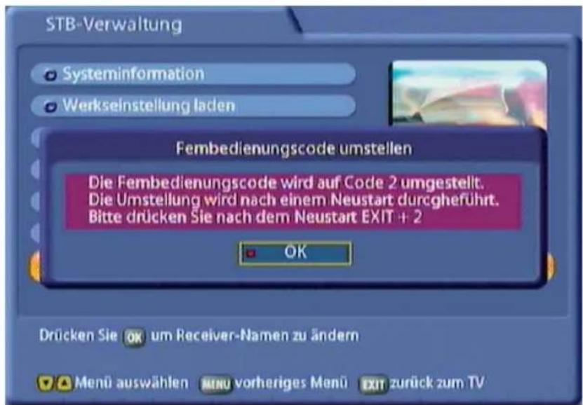 KATHREIN UFS 822si - FERNBEDIENUNGS-CODE - 1