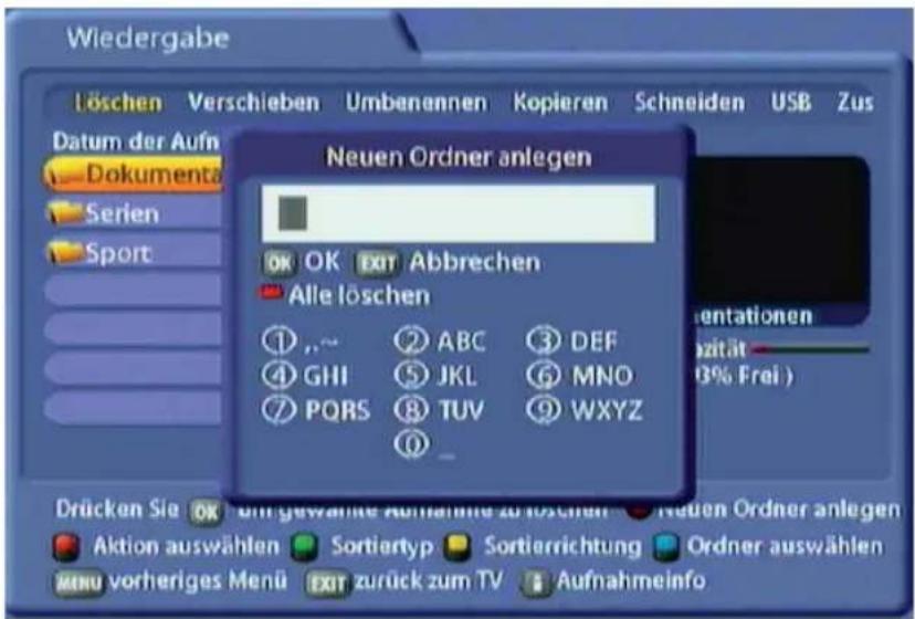 KATHREIN UFS 822si - NEUEN ORDNER ANLEGEN - 1