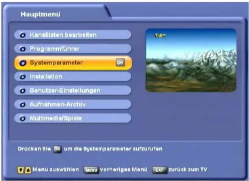 KATHREIN UFS 822si - SYSTEM-PARAMETER EINSTELLEN - 2