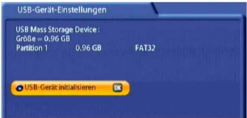 KATHREIN UFS 822si - USB-GERÄT-EINSTELLUNGEN - 1