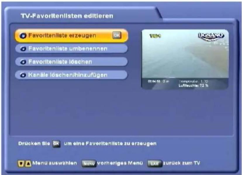 KATHREIN UFS 822si - TV-FAVORITENLISTEN - 1