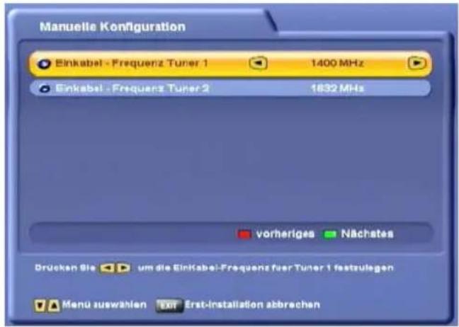 KATHREIN UFS 822si - Einkabel-System „Manuell“ - 2
