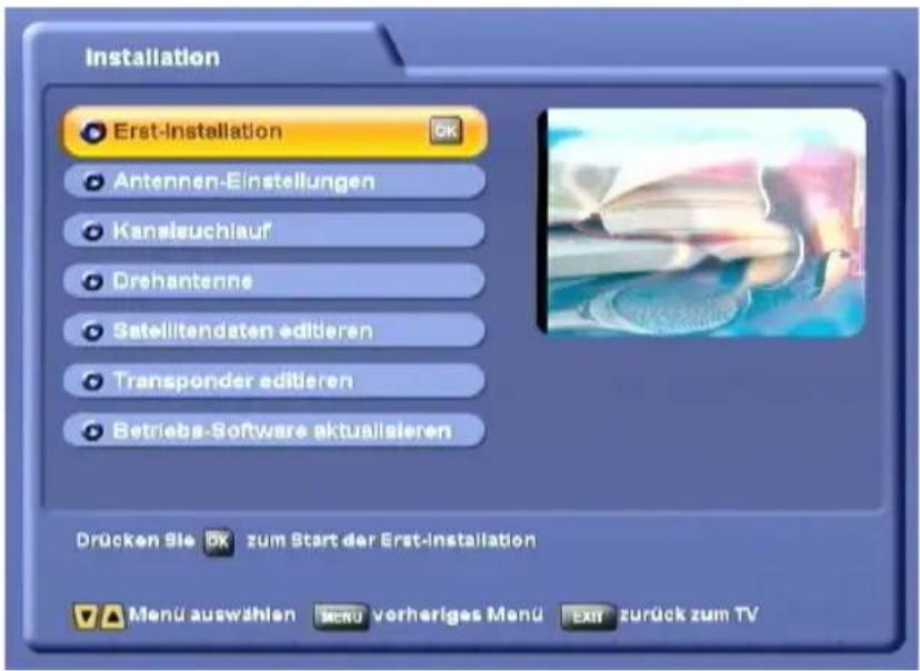 KATHREIN UFS 822si - INSTALLATIONS-MENÜ - 2