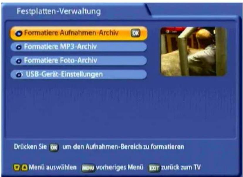 KATHREIN UFS 822si - FESTPLATTEN-VERWALTUNG - 1
