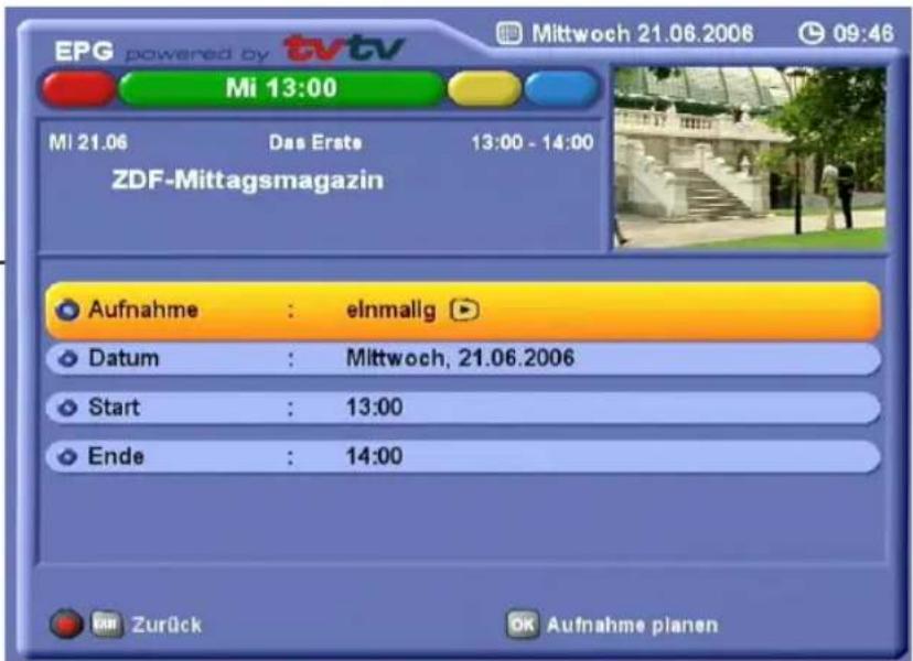 KATHREIN UFS 822si - AUFNAHME SETZEN - 2
