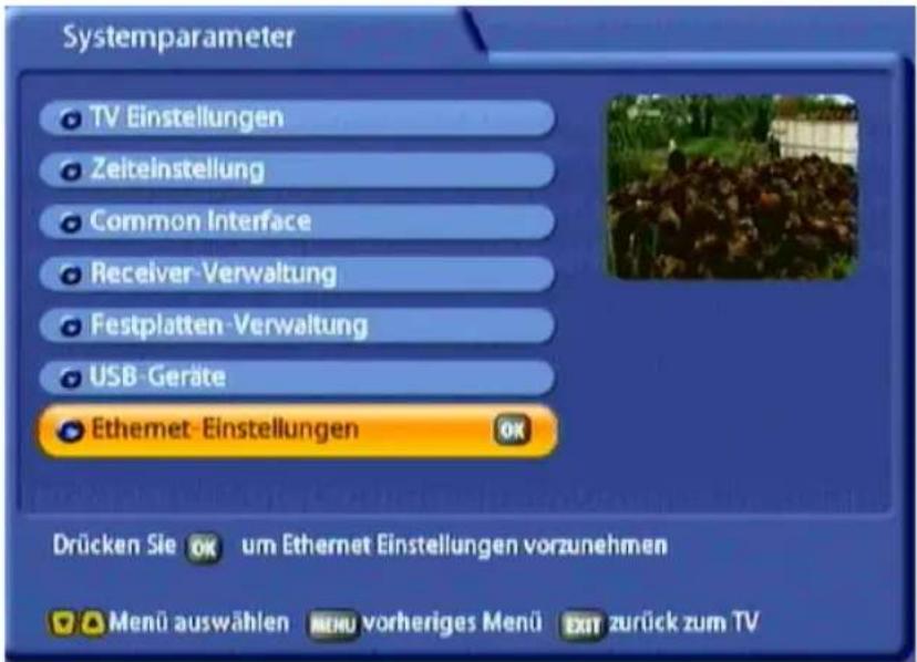 KATHREIN UFS 822si - ETHERNET-EINSTELLUNGEN - 1