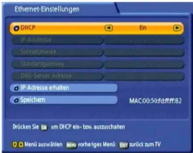 KATHREIN UFS 822si - DHCP „Ein“ (DHCP-Server/Router) - 1