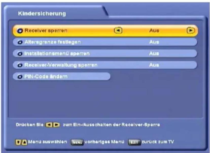 KATHREIN UFS 822si - BENUTZER-EINSTELLUNGEN - 1