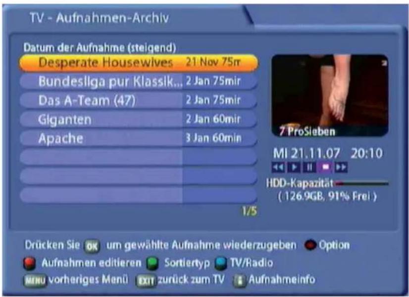 KATHREIN UFS 822si - AUFNAHME-ARCHIV - 2