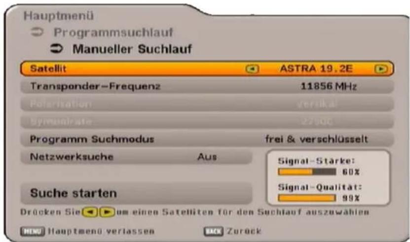 KATHREIN UFS 650si - MANUELLER (PROGRAMM-)SUCHLAUF - 1