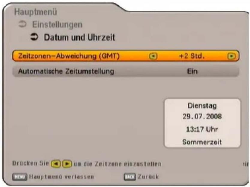 KATHREIN UFS 650si - DATUM UND UHRZEIT - 1