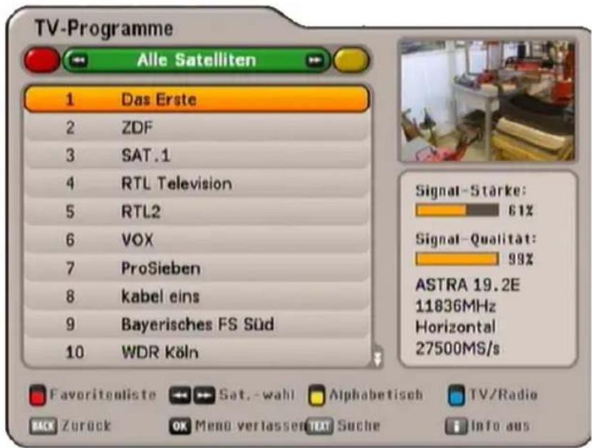 KATHREIN UFS 650si - Suchfunktion: - 1