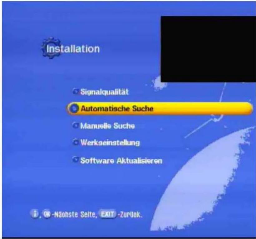 KATHREIN UFD 595 - Installationsmenü - 1