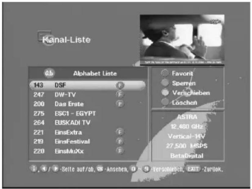 KATHREIN UFD 590 - Alphabetische Programm-Wahl - 1