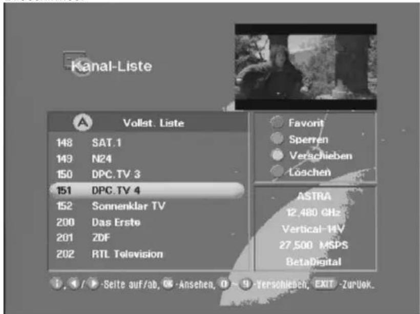 KATHREIN UFD 590 - Programme sortieren - 1