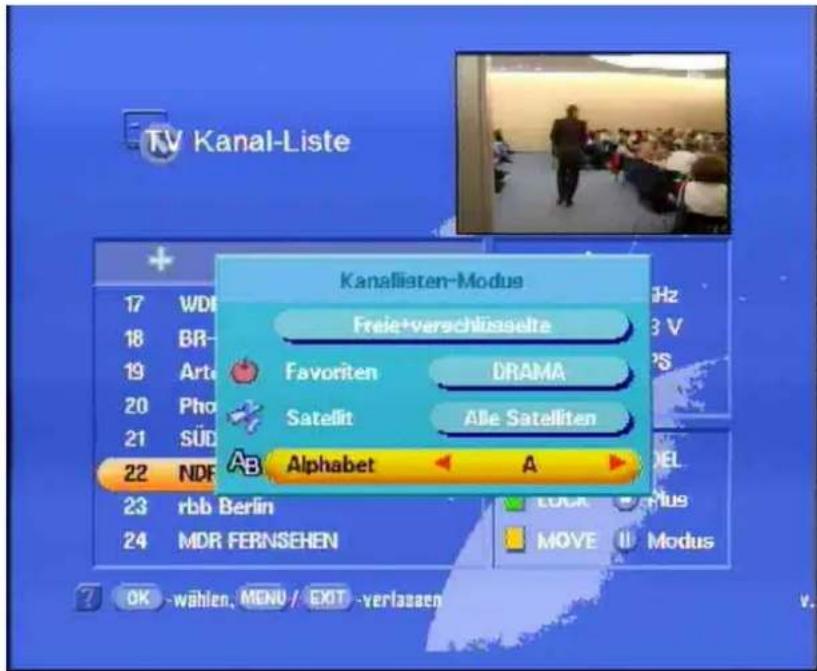 KATHREIN UFD 550-S - Programme alphabetisch suchen - 1