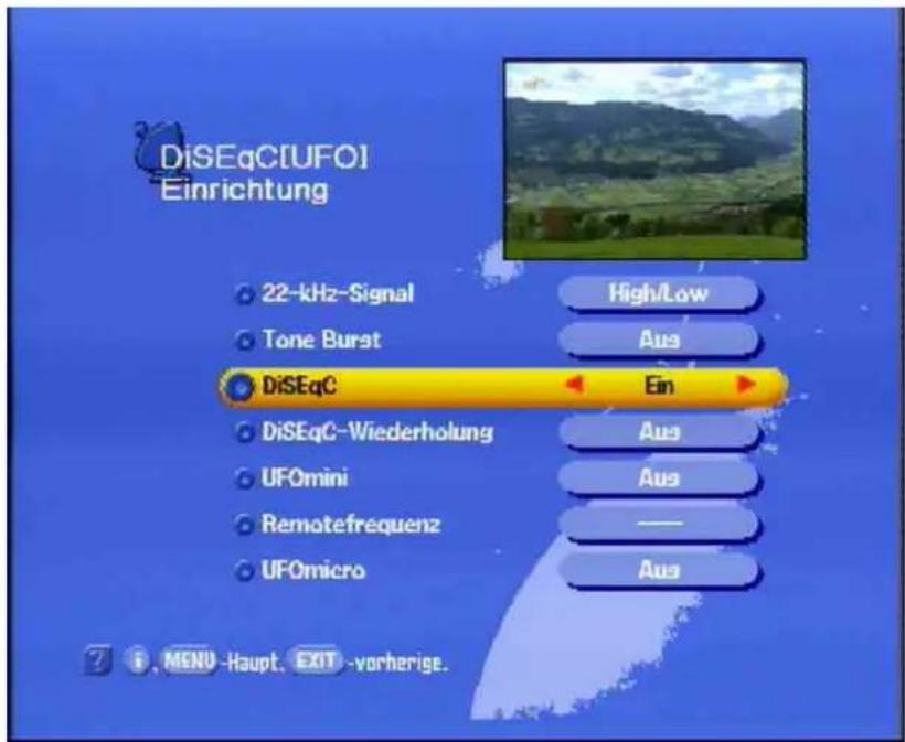 KATHREIN UFD 550-S - DiSEqC™/[UFO] Setup - 1