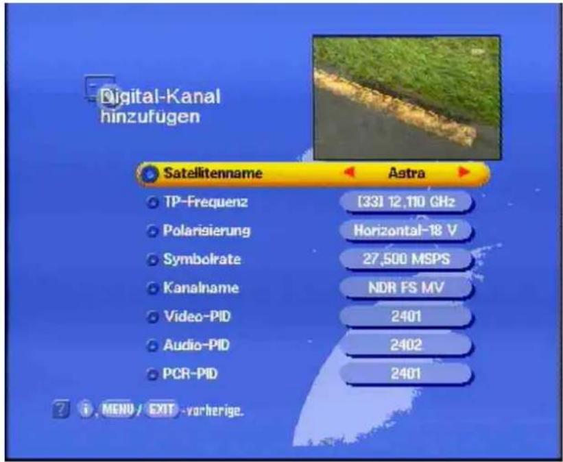 KATHREIN UFD 550-S - Programme manuell hinzufügen - 2