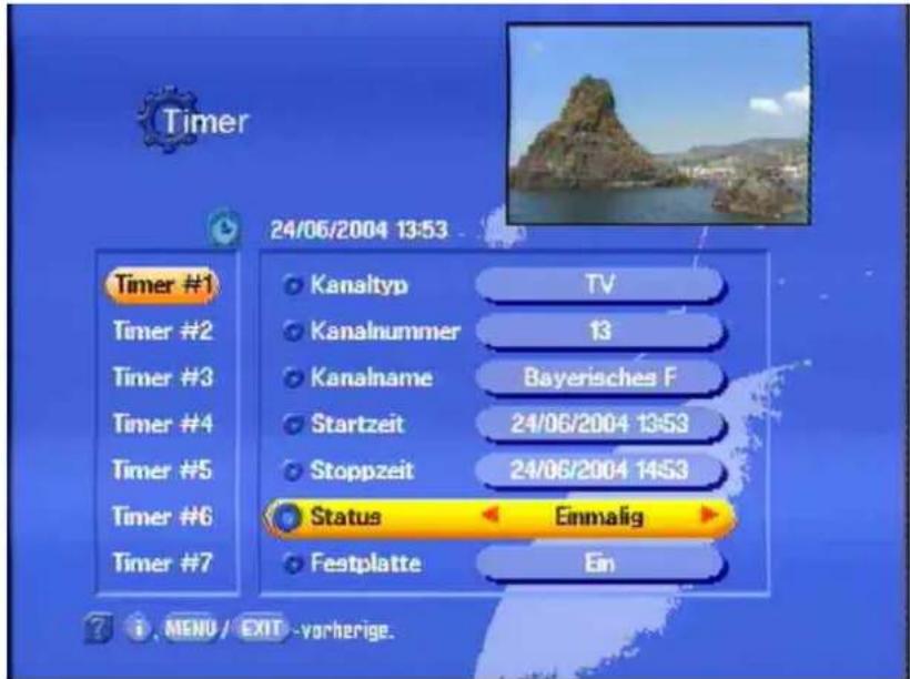 KATHREIN UFD 550-S - Timer-Einstellungen - 1