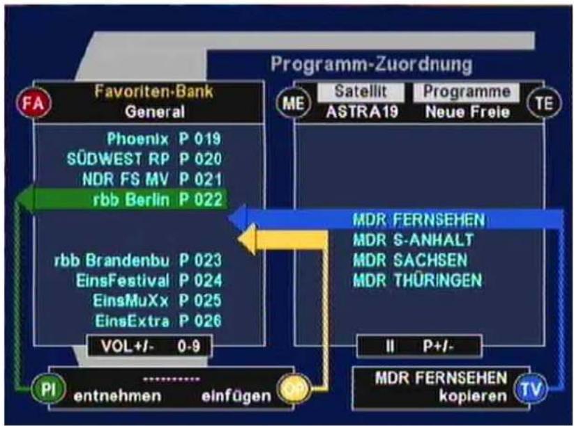 KATHREIN UFD 506-S - Funktionen in der Programm-Datenbank - 1