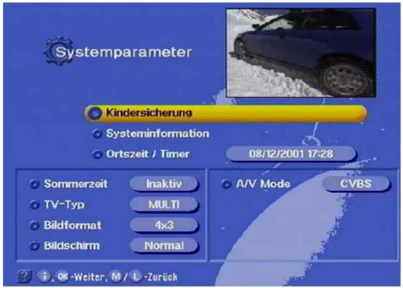 KATHREIN UFD 505 - Systemparameter - 1