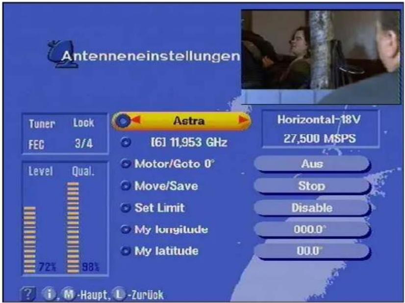 KATHREIN UFD 505 - Antenneneinstellungen - 1