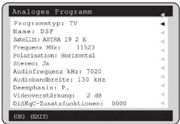 KATHREIN UFD 501 - Analoge Programmparameter ändern - 1