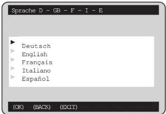 KATHREIN UFD 501 - Sprache der OSD-Einblendung - 1