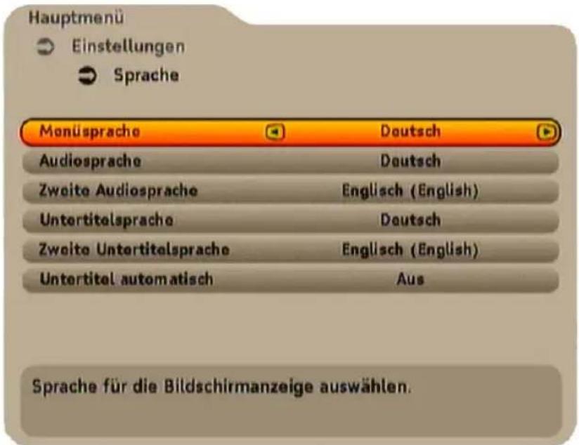 KATHREIN UFC 762 - SPRACHEINSTELLUNGEN - 1