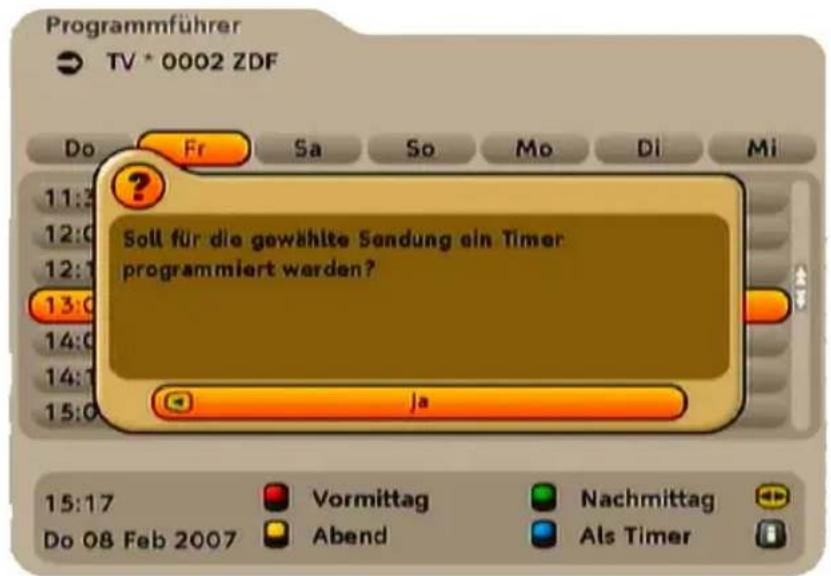KATHREIN UFC 762 - TIMER-PROGRAMMIERUNG AUS EPG - 1