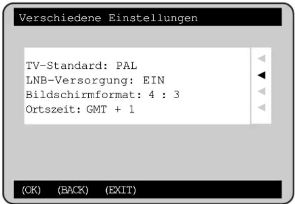 KATHREIN UFD 500 - Verschiedene Einstellungen - 1